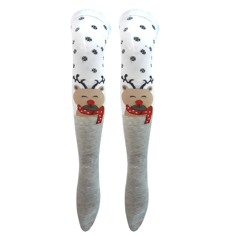 جوراب ساق بلند زنانه تن پوش هنگامه مدل گوزن کریسمی 