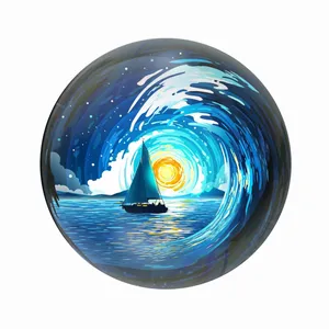 مگنت عرش طرح فانتزی نقاشی قایق و دریا کد Asm3764