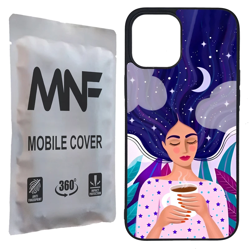کاور ام ان اف طرح نقاشی دختر کد P-125 مناسب برای گوشی موبایل اپل iPhone 12 Pro Max