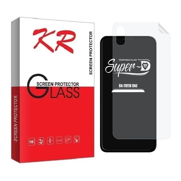 محافظ صفحه نمایش کی آر مدل 2SN- مناسب برای گوشی موبایل اپل iPhone XS Max به همراه محافظ پشت گوشی