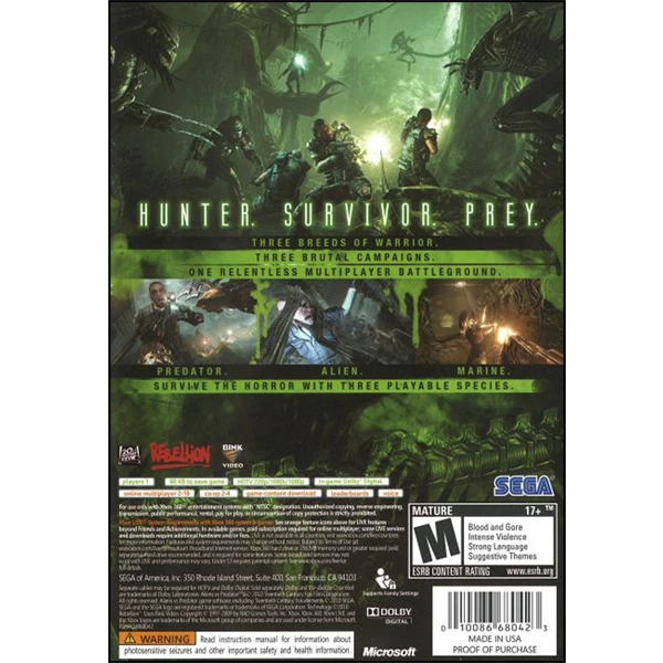 بازی Alien Vs Predator مخصوص Xbox 360