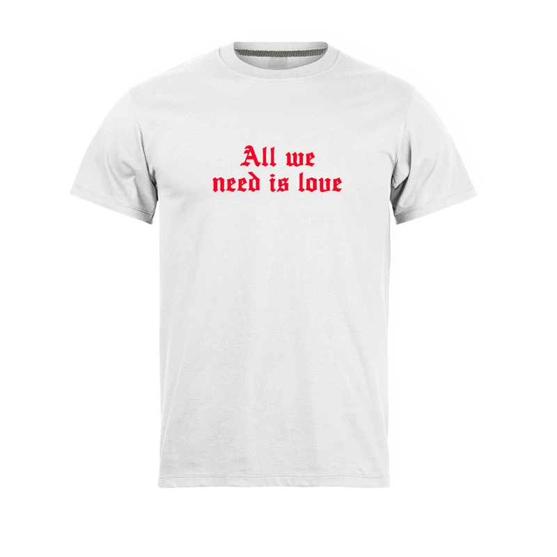 تی شرت آستین کوتاه مردانه مدل all we need is love کد 0586