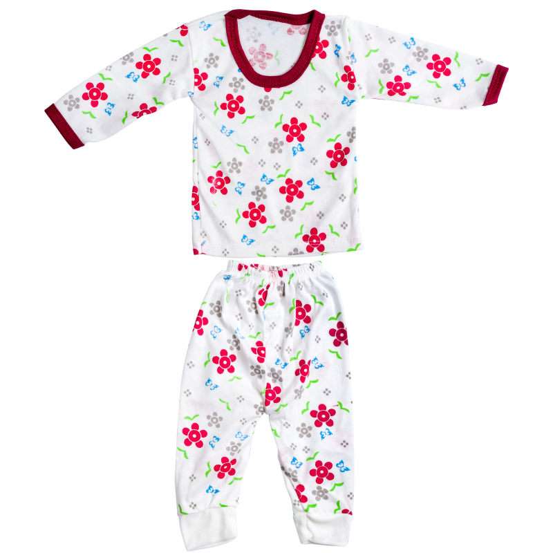 ست تی شرت و شلوار نوزادی مدل گل