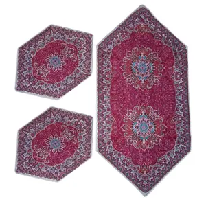 ست 3 تکه رومیزی ترمه طرح گل
