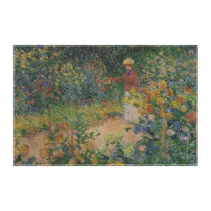 کاغذ کادو ترمه طراحان ایده مدل در باغ از مونه کد art0174 سایز 57x37 سانتی متر