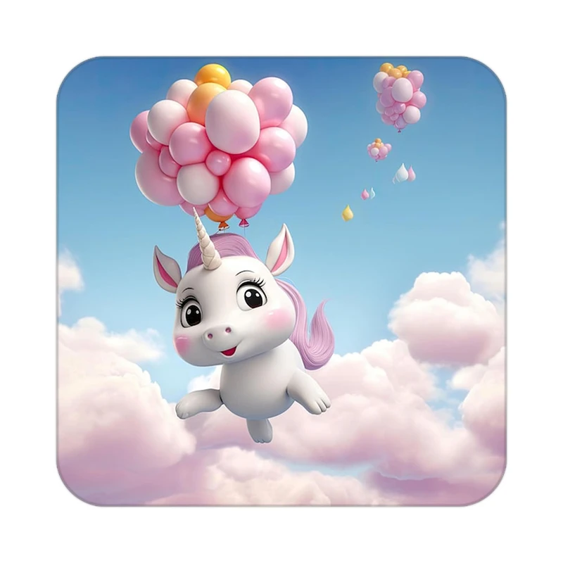 زیر لیوانی کاکتی طرح اسب تک شاخ و یونیکورن مدل mp30937