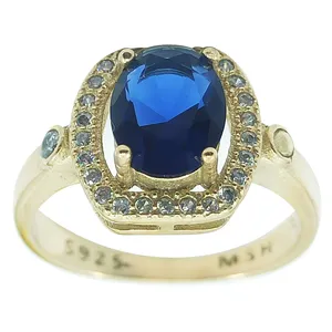 انگشتر زنانه مدل یاقوت کبود کد ys-As8