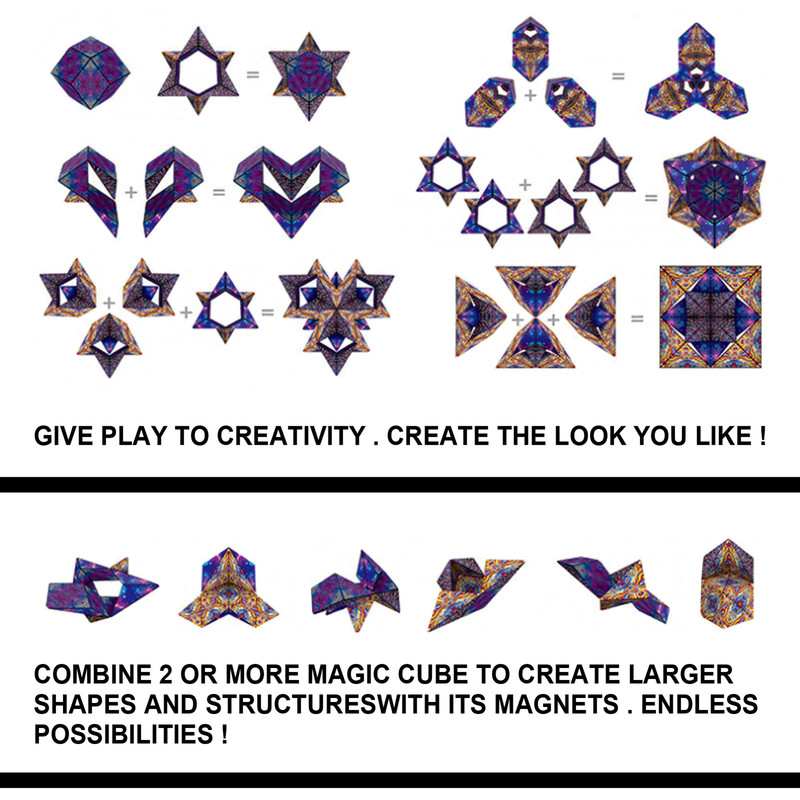 مکعب روبیک مجیک کیوب مدل بی نهایت طرح 72 شکل کد 2000