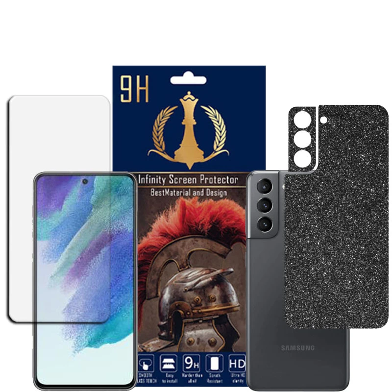 برچسب پوششی اینفینیتی مدل PRO MAX مناسب برای گوشی موبایل سامسونگ GALAXY S21 به همراه محافظ صفحه نمایش