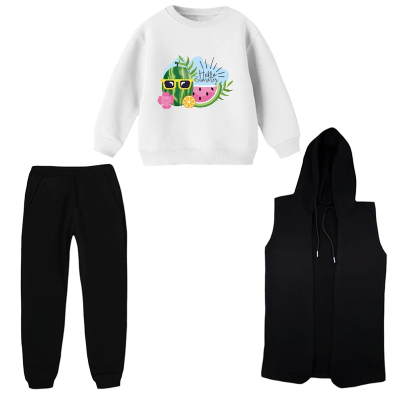 ست 3 تکه لباس راحتی بچگانه مدل تابستانی کد 07