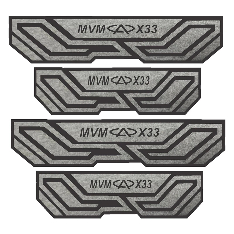 برچسب بدنه خودرو شیپرس کد SP027 مناسب برای MVM X33 بسته 4 عددی به همراه جاکلیدی