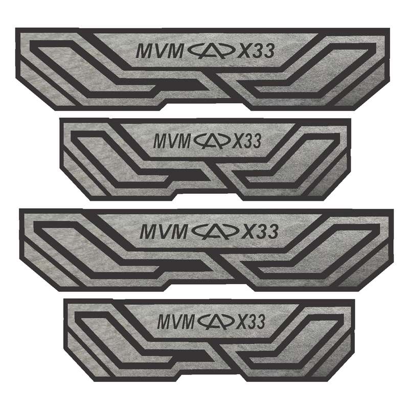 برچسب بدنه خودرو شیپرس کد SP027 مناسب برای MVM X33 بسته 4 عددی به همراه جاکلیدی