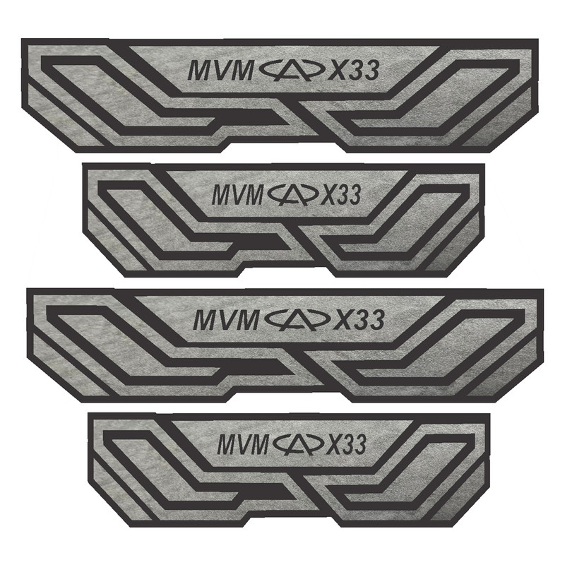 برچسب بدنه خودرو شیپرس کد SP027 مناسب برای MVM X33 بسته 4 عددی به همراه جاکلیدی