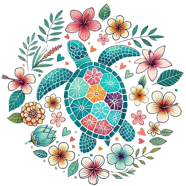 استیکر پارچه و لباس پاد آفرین طرح لاک پشت کد 3330