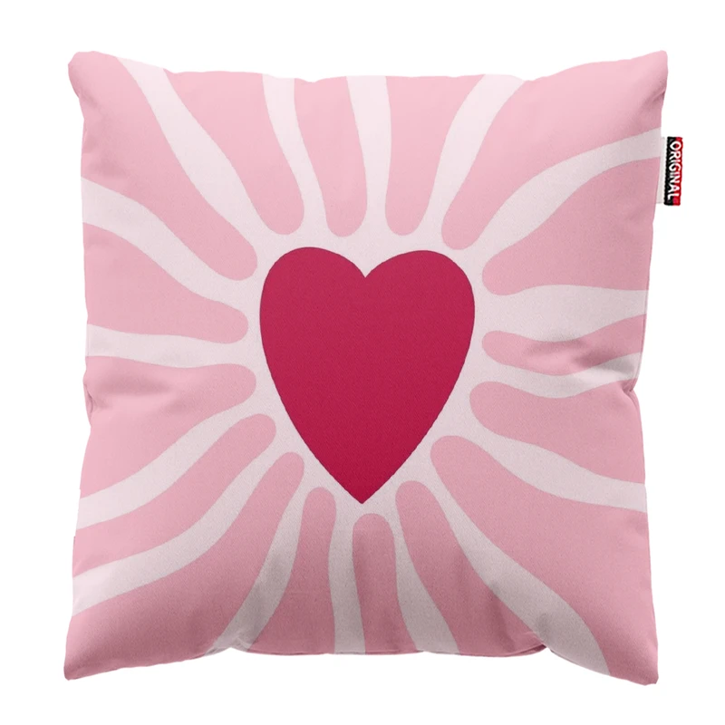 کوسن پاد آفرین مدل مینیمال طرح قلب کد PK303638 سایز 30*30 سانتی متر