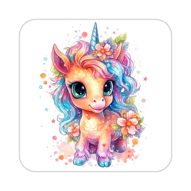 زیر لیوانی کاکتی طرح اسب تک شاخ و یونیکورن مدل mp30558