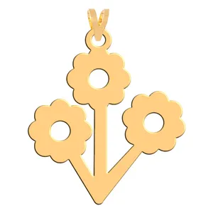 آویز گردنبند طلا 18 عیار زنانه فرشته مدل گل WNL-000178