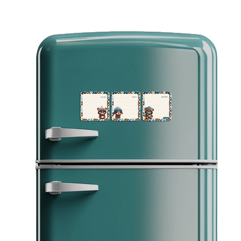 تخته وایت برد لاژید مدل برنامه ریزی سایز 9X9 سانتی متر مجموعه 3 عددی