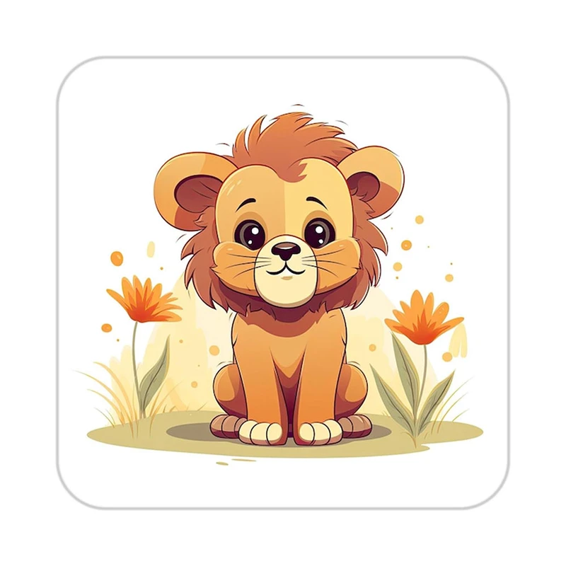 زیر لیوانی کاکتی طرح شیر مدل mp23408