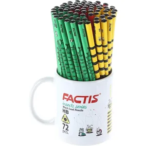 مداد مشکی فکتیس طرح حشرات بسته 72 عددی