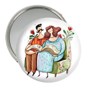 آینه جیبی خندالو مدل عاشقانه کد 27110