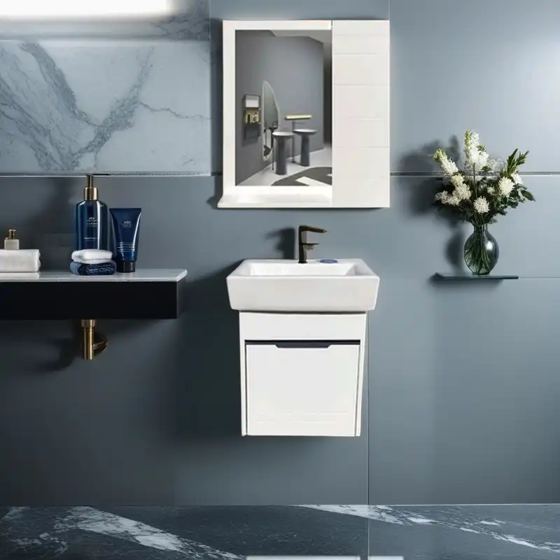 ست کابینت و روشویی مدل آیلا 40 به همراه آینه باکس