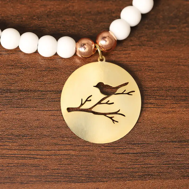 گردنبند طلا 18 عیار زنانه الن نار مدل پرنده LN10414