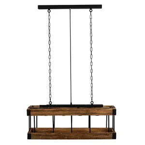 چراغ آویز چوبی مدل دیبانور کد 102D