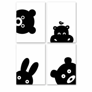 تابلو بوم چاپی طرح کودکانه کد Mix-09 مجموعه 4 عددی