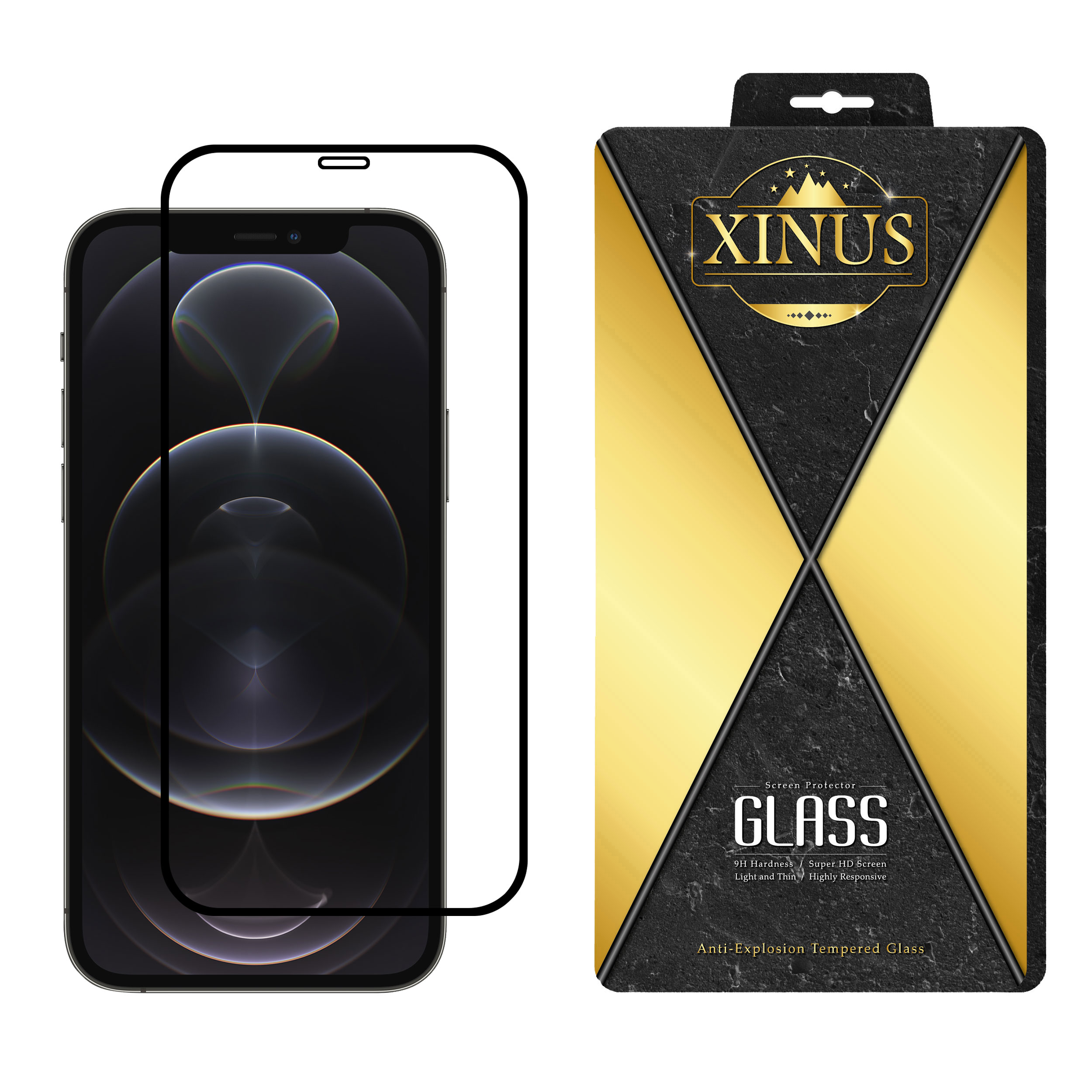محافظ صفحه نمایش 5D ژینوس مدل FGX مناسب برای گوشی موبایل اپل  iPhone 12 Pro Max