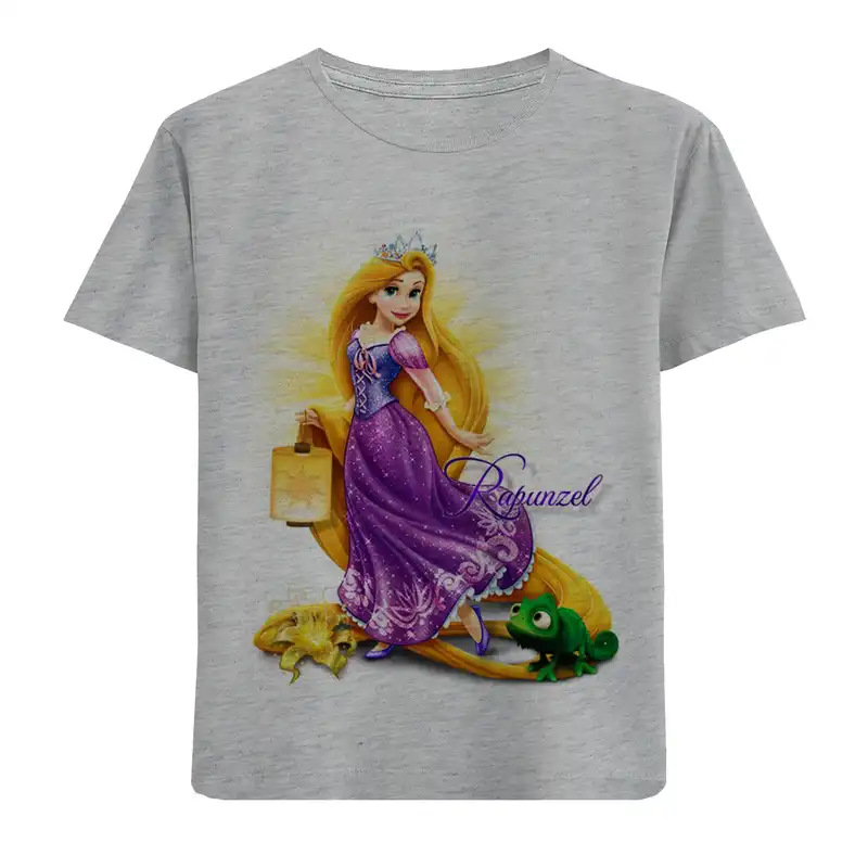 تی شرت آستین کوتاه بچگانه مدل گیسو کمند F273