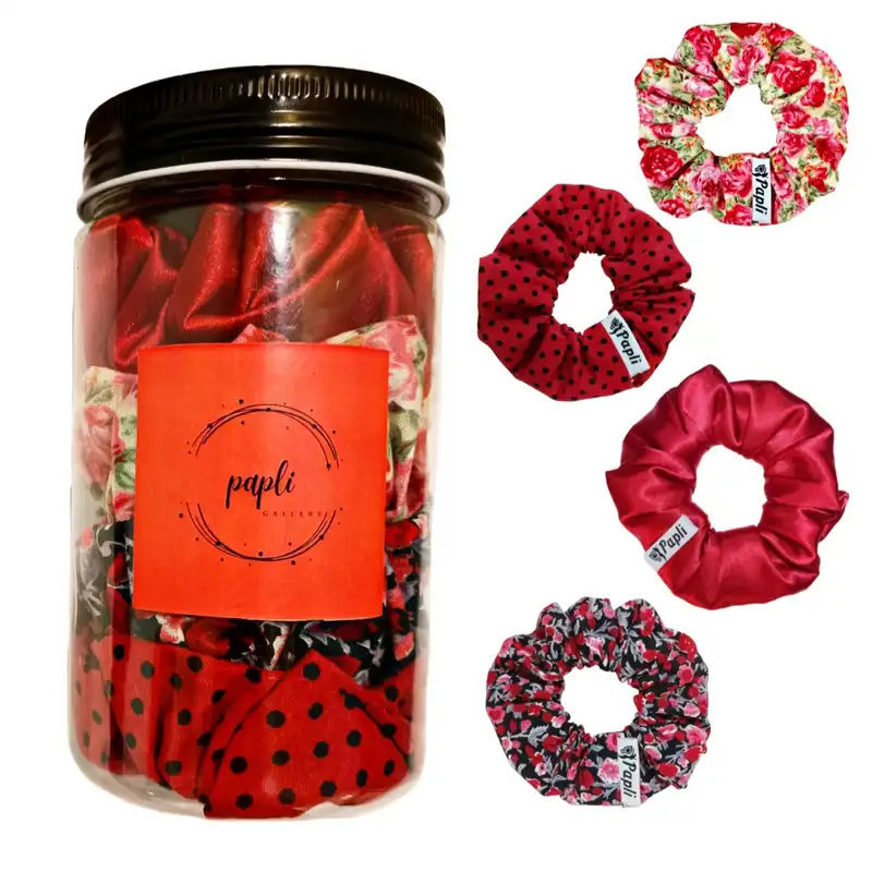 کش مو زنانه مدل اسکرانچی بسته 4 عددی