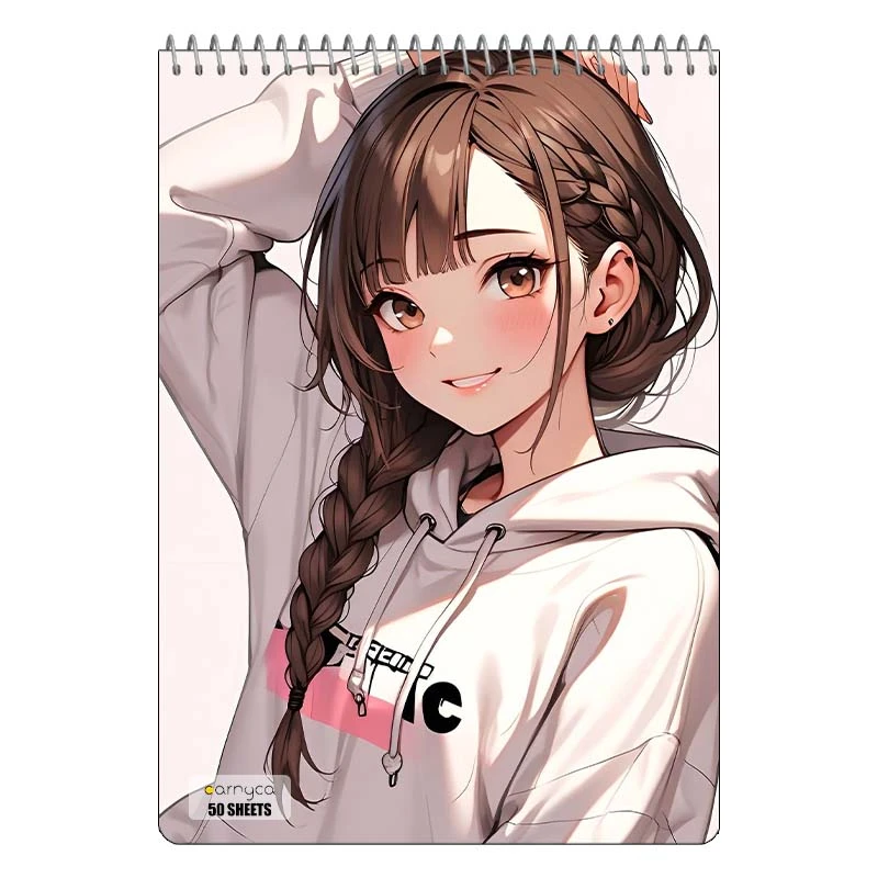 دفتر نقاشی 50 برگ سیمی کارنیکا طرح دخترانه کیوت Girly Cute کد 56997