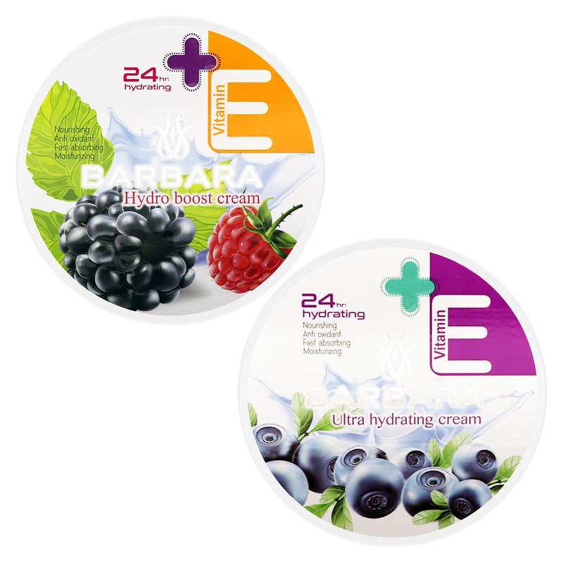 کرم آبرسان باربارا مدل بلوبری و تمشک حجم 250 میلی لیتر مجموعه 2 عددی