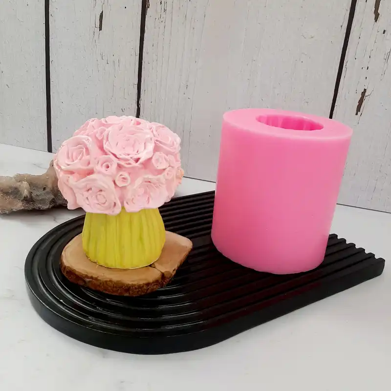 قالب شمع مدل دسته گل رز