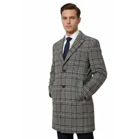 پالتو بلند مردانه مدل چهار خانه کد E03