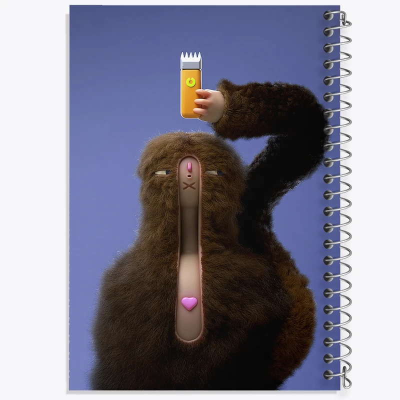 دفتر مشق 50 برگ خندالو طرح مفهومی کد F7