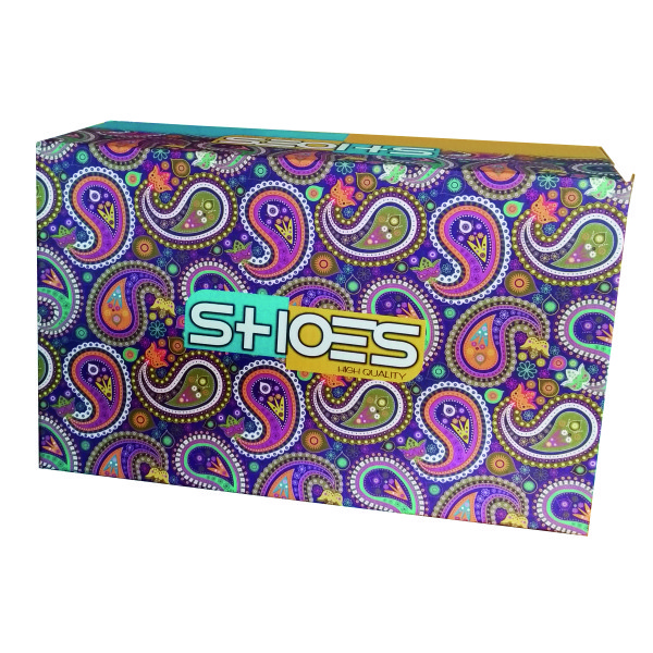 جعبه بسته بندی مدل کفش زنانه طرح ترمه کد Z3 بسته 25 عددی