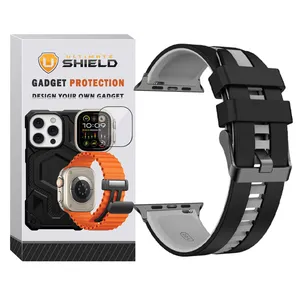 Ultimate Shield band model Ferer BK suitable for Apple watch Series Se/1/2/3/4/5/6/7/8/9 size 42/44/45mm