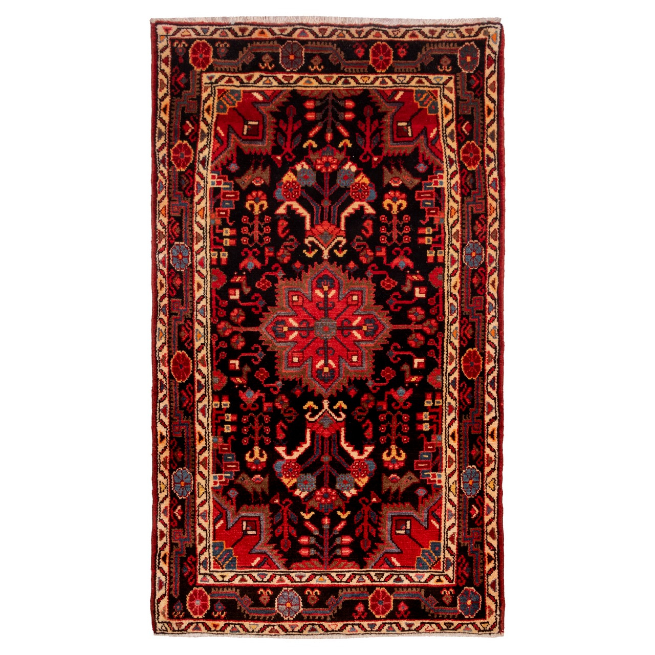 فرش قدیمی دستباف ذرع و نیم سی پرشیا کد 185154