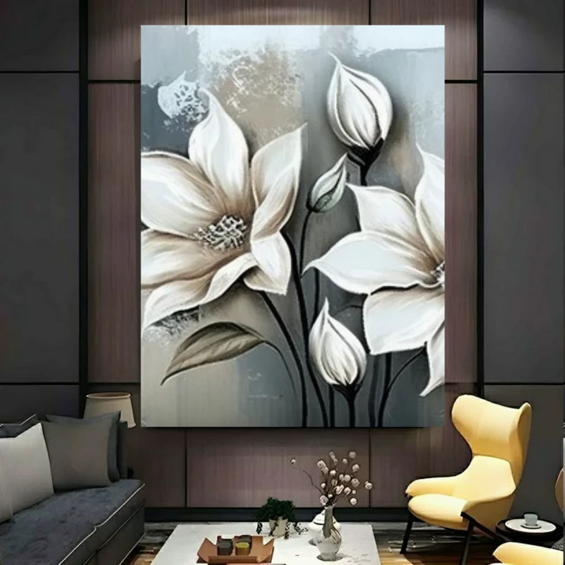 پوستر پارچه ای طرح مخمل فانتزی مدل گل کد BK27024