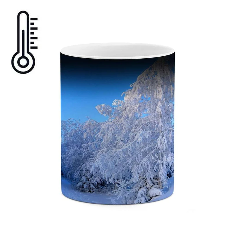 ماگ حرارتی کاکتی مدل منظره برفی کد mgh14957