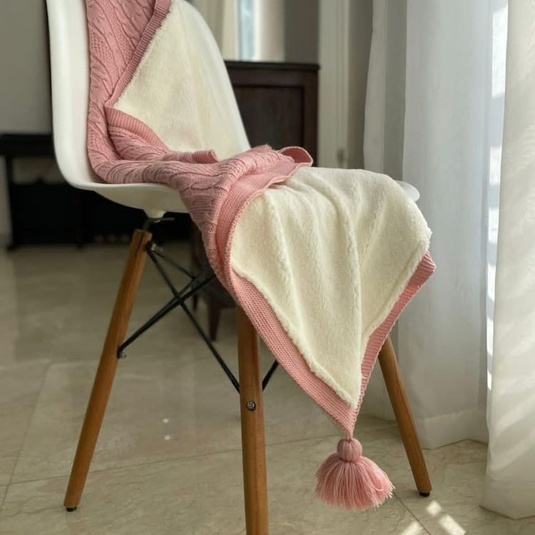 شال مبل طرح بافت سایز 100x90 سانتی متر