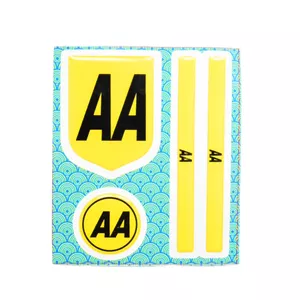 برچسب خودرو مدل ژله ای طرح AA بسته 4 عددی
