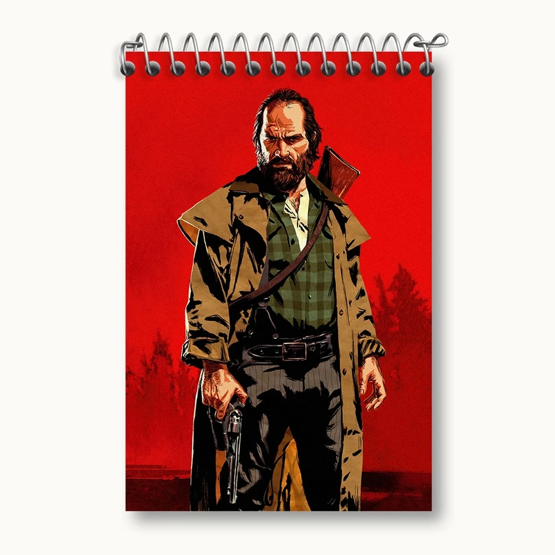 دفتر یادداشت 50 برگ خندالو مدل بازی رد دد (Read dead) کد F736