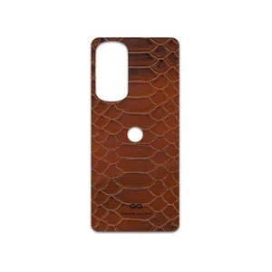 MAHOOT Brown-Snake-Leather Cover Sticker for Motorola Edge 30