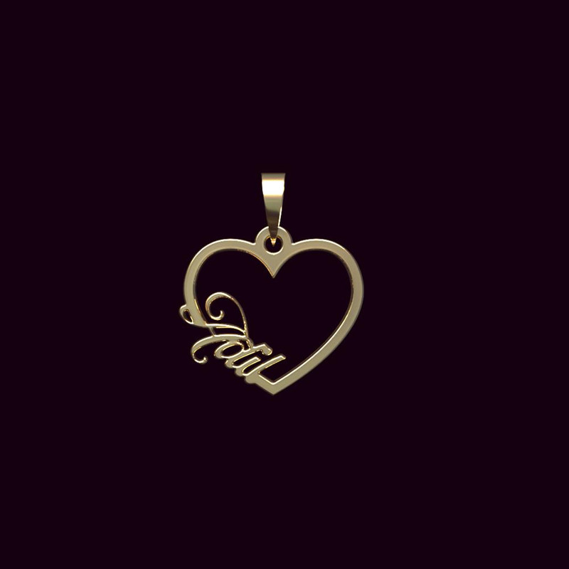 آویز گردنبند طلا 18 عیار زنانه مدوپد مدل اسم عدیل adil کد PB1-10158