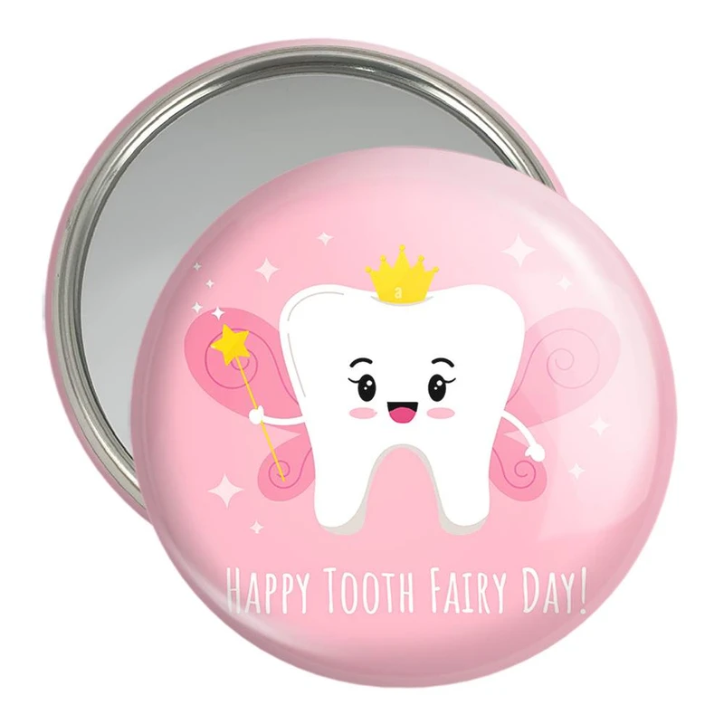 آینه جیبی خندالو مدل جشن دندونی دخترونه  کد 10927