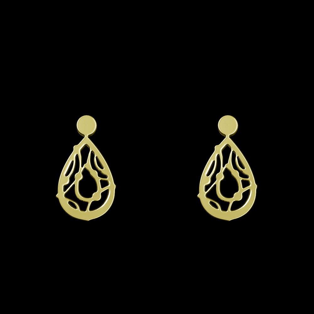 گوشواره طلا 18 عیار زنانه مدوپد مدل اشک کد GA1-10689 -  - 1