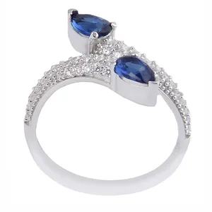 انگشتر نقره زنانه بازرگانی میلادی مدل کوارتز تراش جواهری رکاب رادیوم کد AWR_1125